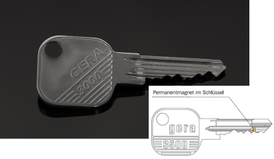 Schlüssel zum Gera 3500 30-10 Halbzylinder