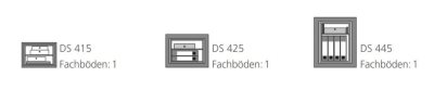 Abbildung Sicherheitsschrank Dual-Safe DS 415 mit SecuTronic in verschiedenen Größen