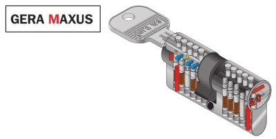 Abbildung Halbzylinder Gera WS MAXUS mit Sicherungskarte