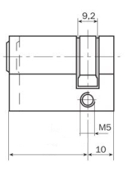 Abbildung einer Skizze Halbzylinder Gera 3500 magnetcodiert.
