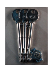 Einbausicherung Gera 3 Schlüssel - 70mm für Kastenschlösser