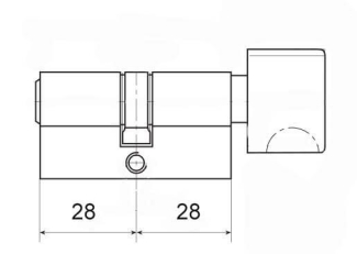 Knaufzylinder ISEO F5 kurze Veriosn 28-28 / 28-33